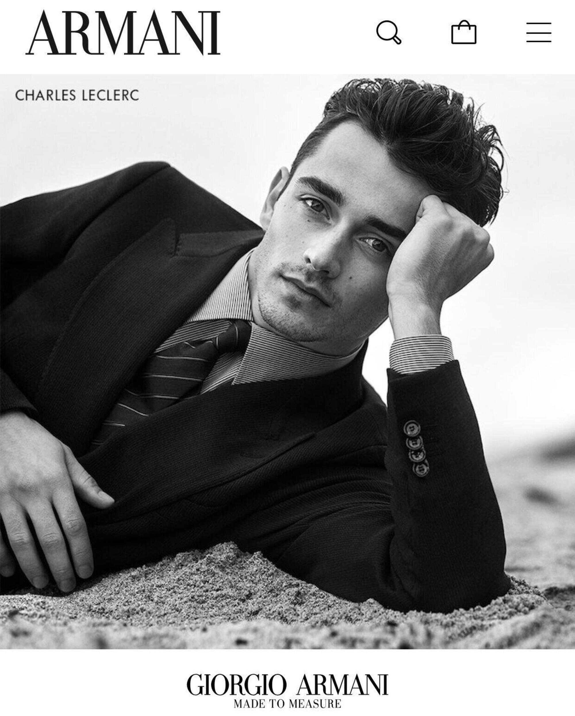 Charles Leclerc Giorgio Armani 2020