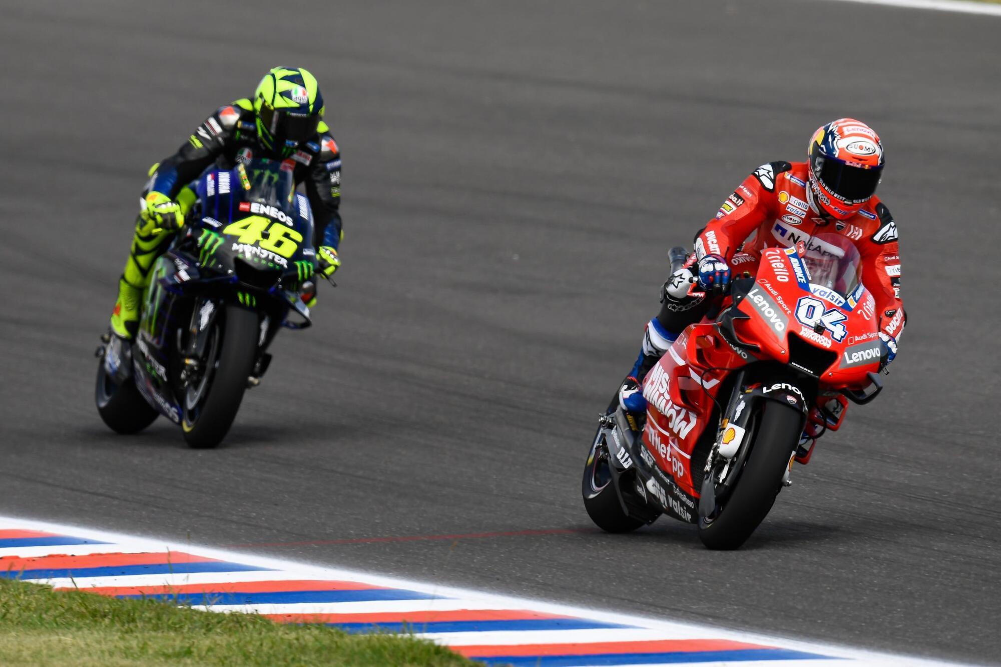 Andrea Dovizioso e Valentino Rossi