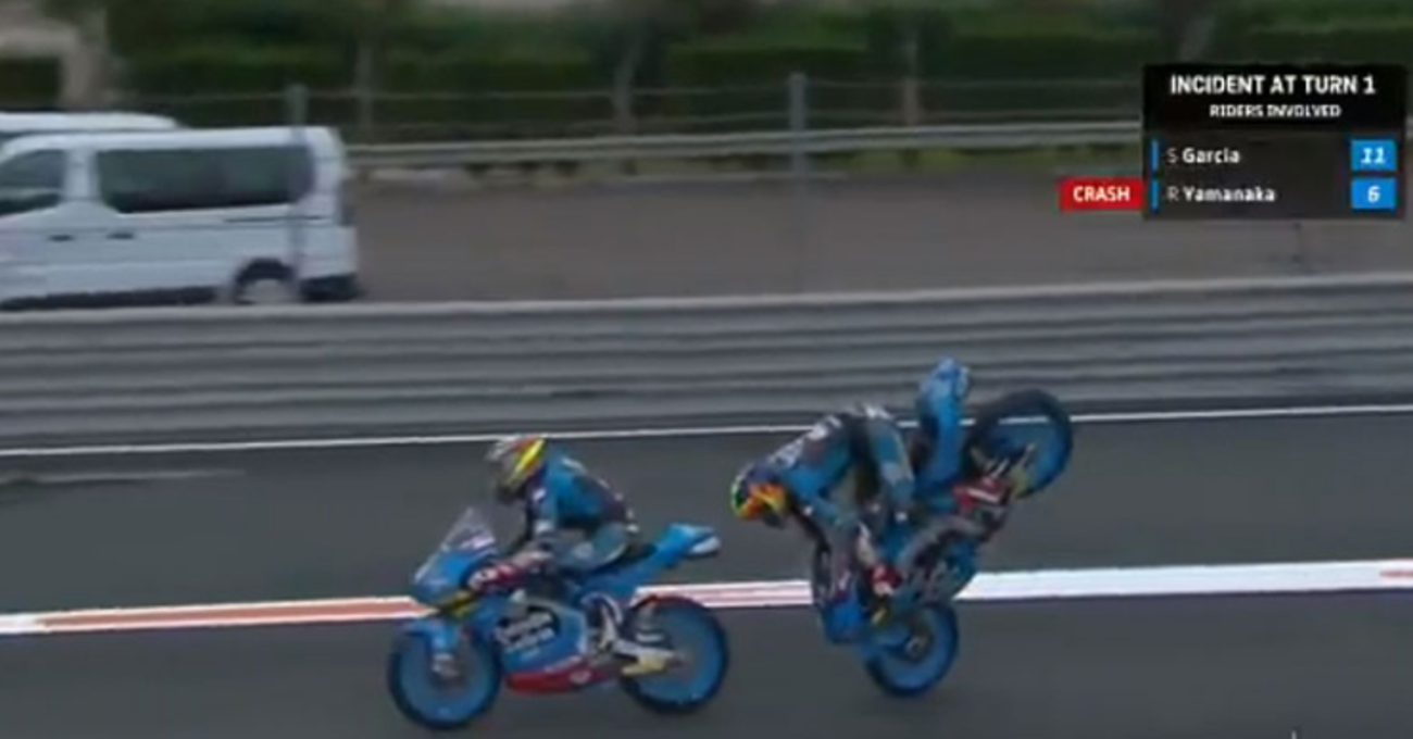 Moto3: il bruttissimo volo di Ryusei Yamanaka. Celestino Vietti domina le libere [VIDEO]