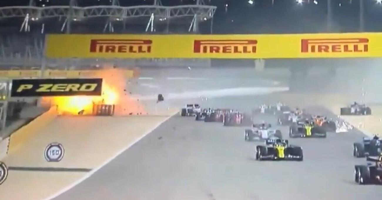 Miracolo Grosjean, il video dell&#039;incredibile incidente in Bahrain