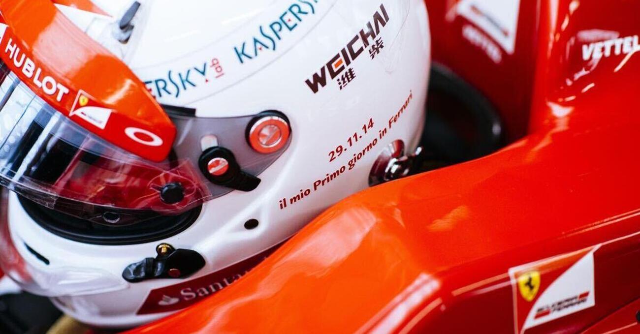 Grazie Sebastian: tutti i caschi pi&ugrave; belli di Vettel in Ferrari 