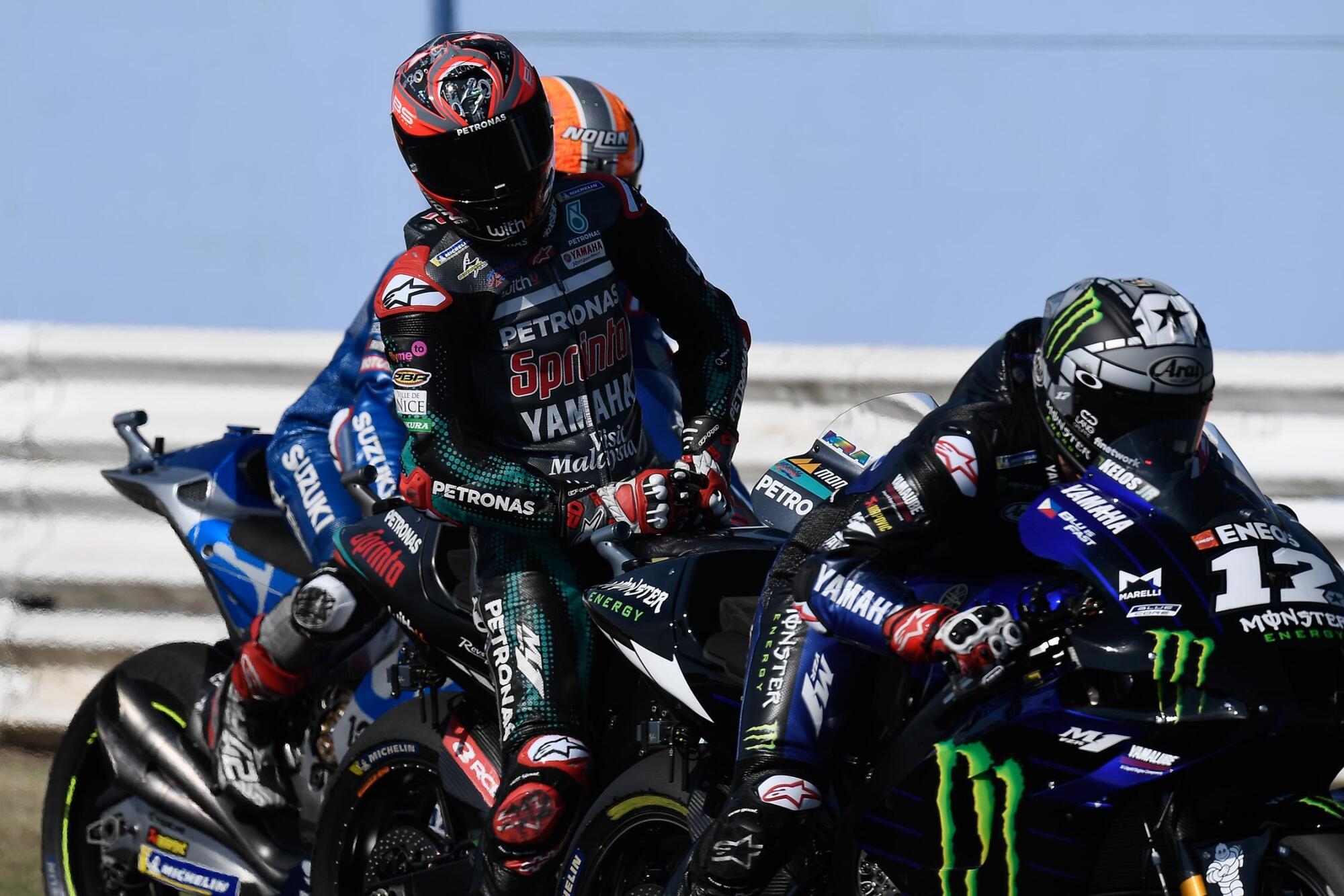 Vinales, Quartararo, Rins Misano 2020