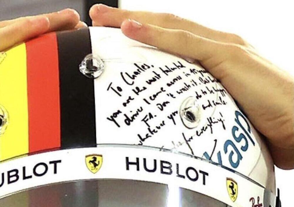 Vettel e la dedica a Leclerc: &quot;Sei il pilota con pi&ugrave; talento che io abbia incontrato. Non sprecarlo&quot;