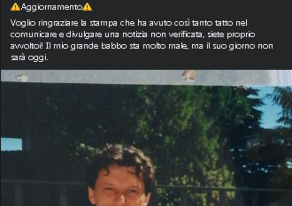 Lorenzo Gresini: &ldquo;Babbo Fausto sta molto male, ma il suo giorno non &egrave; oggi&rdquo;