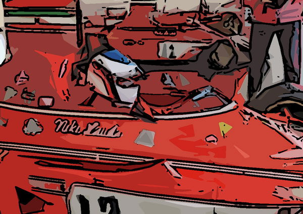 Jean Alesi sulla 312B3 di Niki Lauda, pronto per il Monaco Historic GP