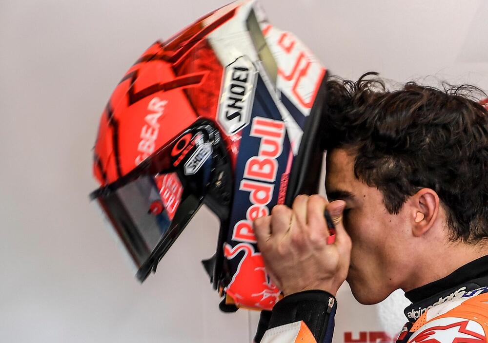 Solo sette giri ai test di Jerez per Marc Marquez. Poi ha dovuto smettere