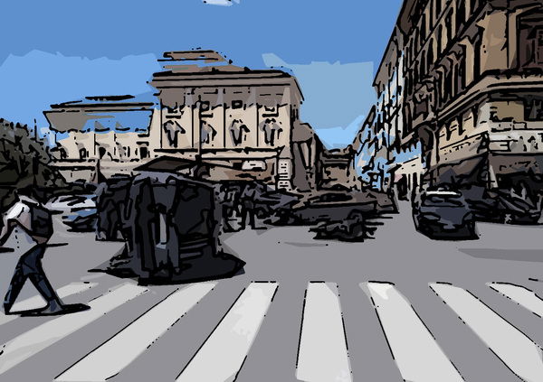 Roma: con l&#039;auto blu contro un suv e uno scooter
