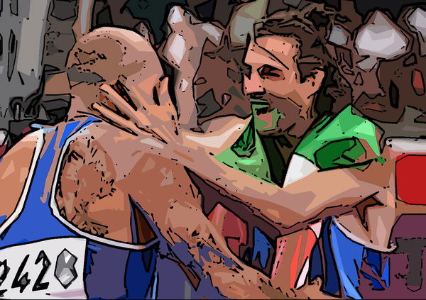 Tamberi guarda il cielo da sdraiato, Jacobs &egrave; come il dio Mercurio. L&#039;atletica leggera &egrave; oro alle Olimpiadi