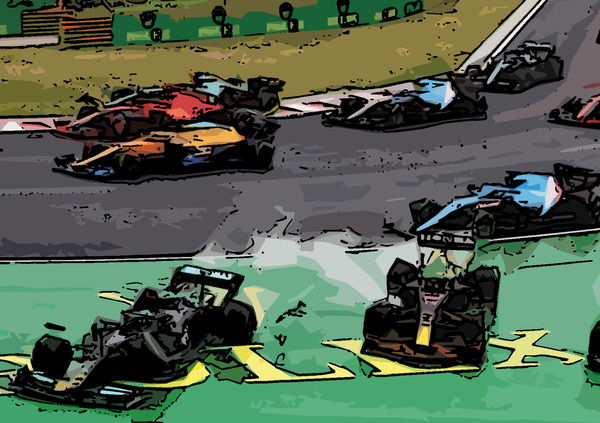 Mega incidente alla curva 1 dell&#039;Hungaroring: le reazioni e il team radio dei piloti
