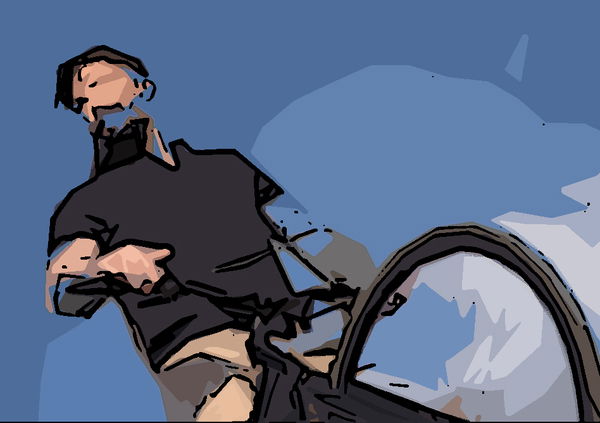 Scooterista non si ferma all&rsquo;alt della polizia, Brumotti lo insegue in bici e lo blocca