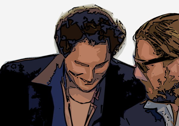 John e Lapo: i fratelli Elkann tra la bandiera della 24 Ore di Le Mans e la non tanto bandiera juventina CR7