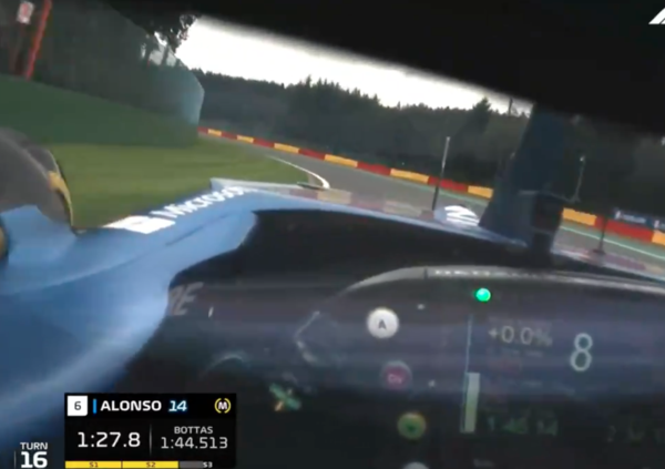 F1, la nuova helmet cam fa PAURA: ecco il video dell&#039;onboard di Fernando Alonso a Spa