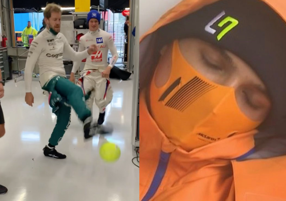 Leclerc e Sainz giocano a scacchi, Vettel e Schumacher a calcio nel box: i video dell&#039;attesa dei piloti a Spa 