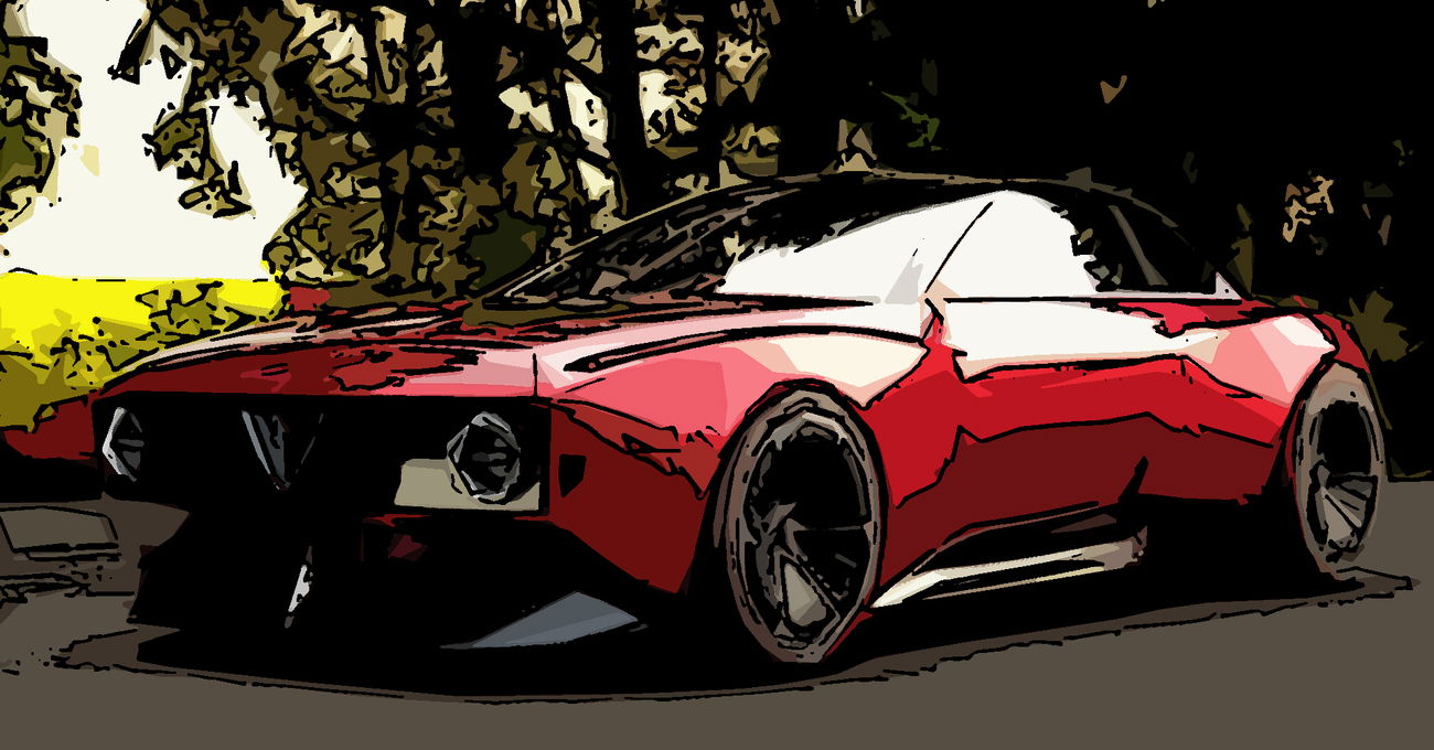 Alfa Romeo GTS: l&#039;erede moderna della Giulia GT in un rendering