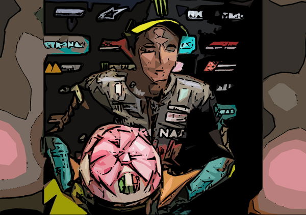 [FOTO] Valentino Rossi a Misano &ldquo;Con il nastro rosa&rdquo;: il casco speciale che omaggia sua figlia