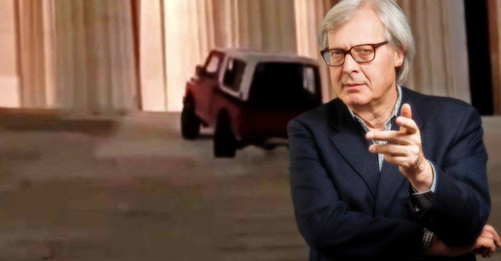 Jeep sulla scalinata del Tempio di Canova, Sgarbi assolve il barbaro: &ldquo;Adesso, grazie all&rsquo;indignazione, si conoscer&agrave; l&rsquo;opera&rdquo;