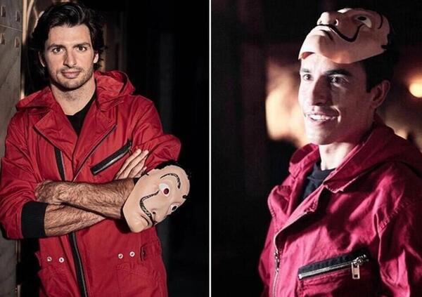 Da piloti ad attori: Marquez e Sainz cambiano tuta e recitano nella loro serie preferita