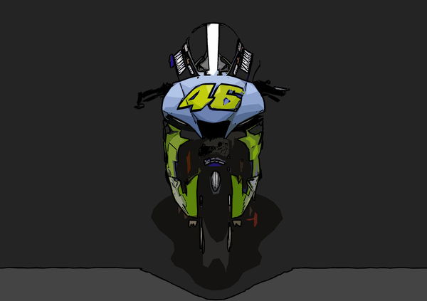 Una Yamaha R1 GYTR per Valentino Rossi: disegnata da Aldo Drudi e mischiata con la SBK