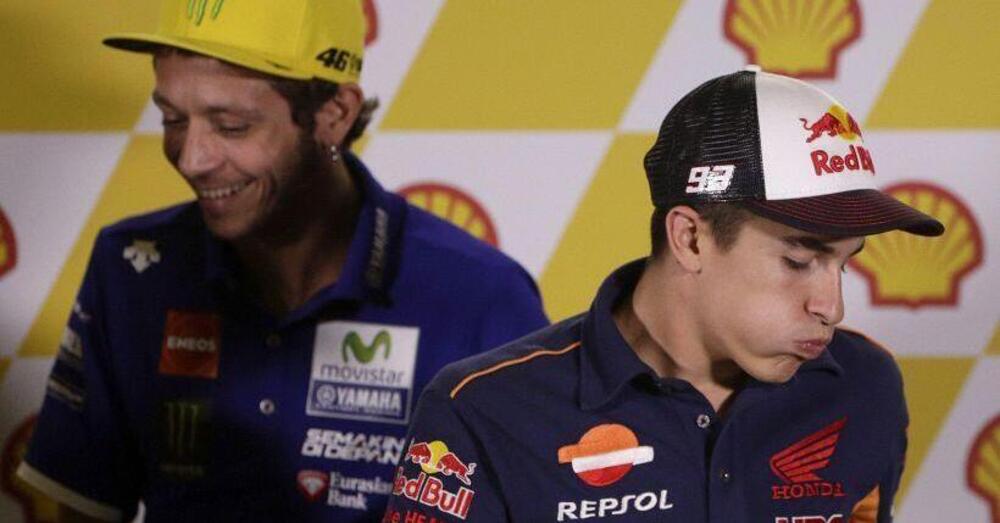 Ancora Marc Marquez contro Valentino Rossi, ma ora &egrave; sui soldi messi in tasca