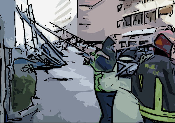 Ecco gli attimi successivi al crollo della gru. Uomini sotto le macerie, rabbia e disperazione [VIDEO]