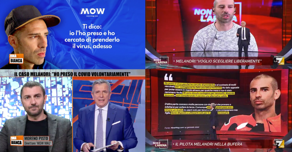 La notte di MOW: il caso Melandri monopolizza la serata televisiva, con il direttore ospite di Rete 4 e Marco su La7 a parlare della nostra intervista