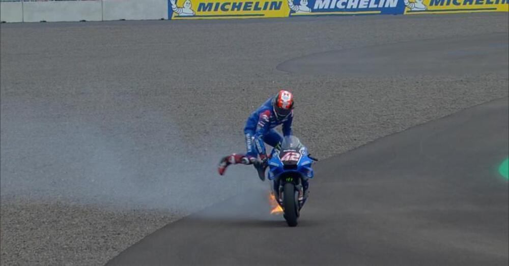 [VIDEO] Palle di fuoco a Mandalika, Alex Rins: &ldquo;Pensavo che la moto stesse per esplodere&rdquo;