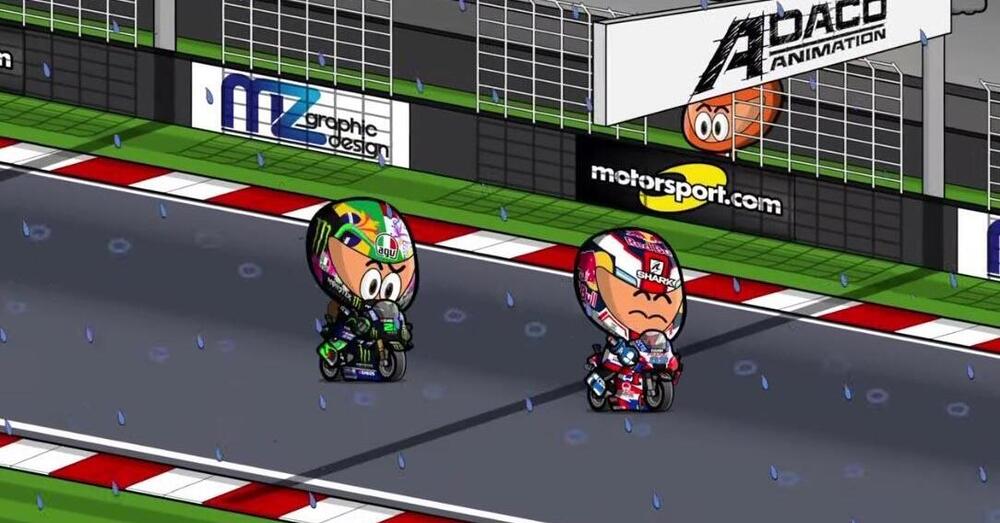 [VIDEO] Diluvi, sciamane, cadute e vittorie a sorpresa: la MotoGP sembra sempre pi&ugrave; un cartone animato