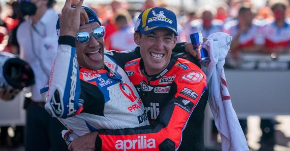 Dentro la vittoria di Aprilia c&#039;&egrave; anche una storia di rara bellezza. Jorge Martin: &quot;A Aleix Espargar&ograve; devo tutto. Mi ha aiutato quando non avevo niente&quot;