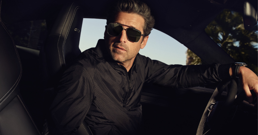 Porsche Design presenta i nuovi occhiali da sole Hexagon, indossati da Patrick Dempsey