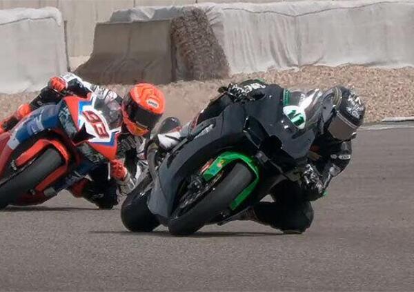 Honda vs Kawasaki: il sorpasso di Marc Marquez a un pilota amatoriale [VIDEO]