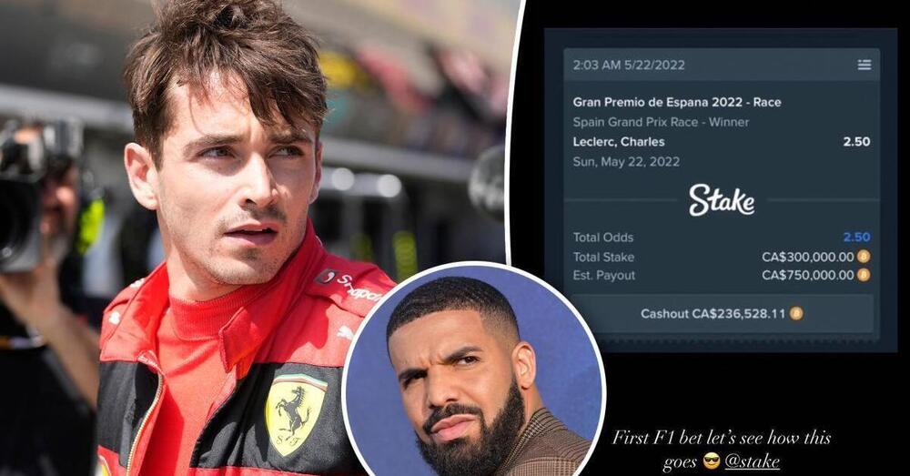 Drake ha perso 300.000 euro per colpa di Leclerc: cos&rsquo;&egrave; successo a Barcellona