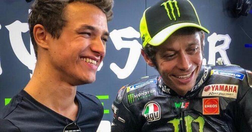 Lando Norris e il sogno con Valentino Rossi: &quot;&Egrave; il mio eroe. Con lui vorrei...&quot;