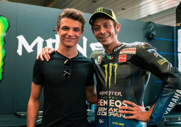 Lando Norris e il sogno con Valentino Rossi: &quot;&Egrave; il mio eroe. Con lui vorrei...&quot;