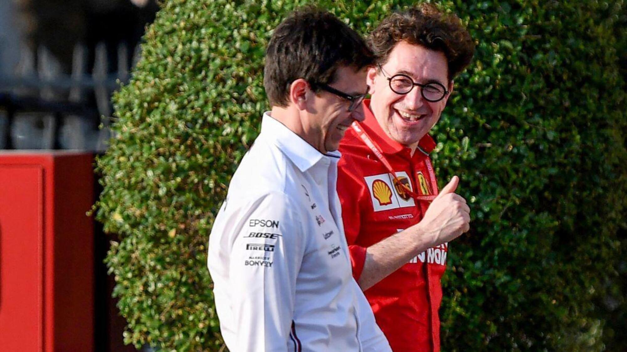 Toto Wolff e Mattia Binotto