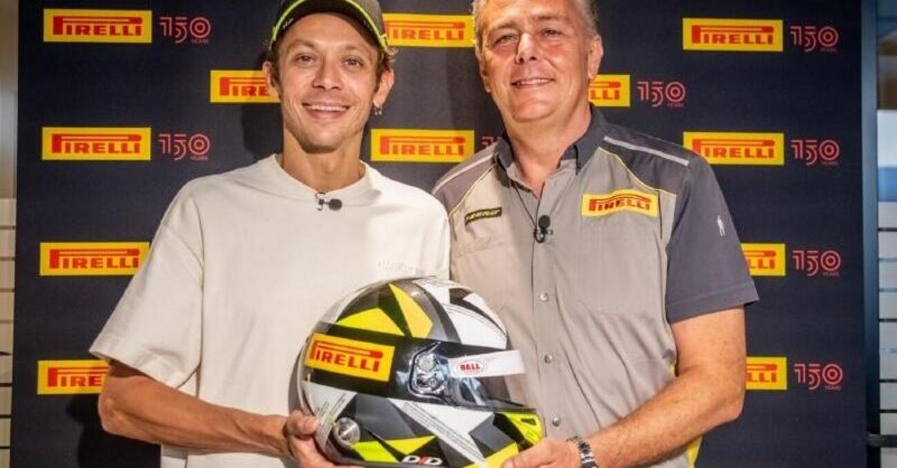 Casco speciale per Valentino Rossi a Misano