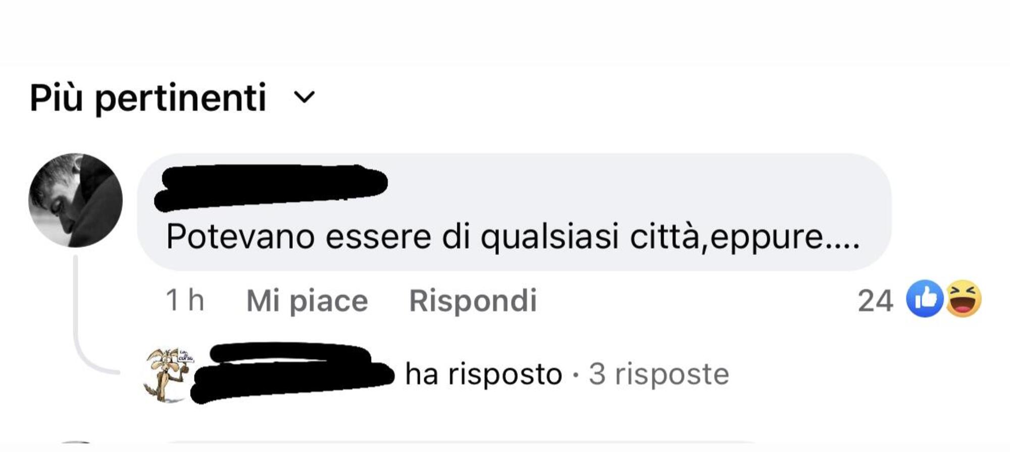 Alcuni commenti sui social