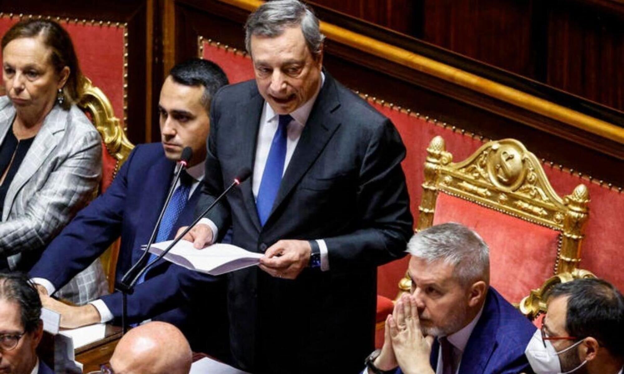 Il rabbioso discorso di Draghi al Senato