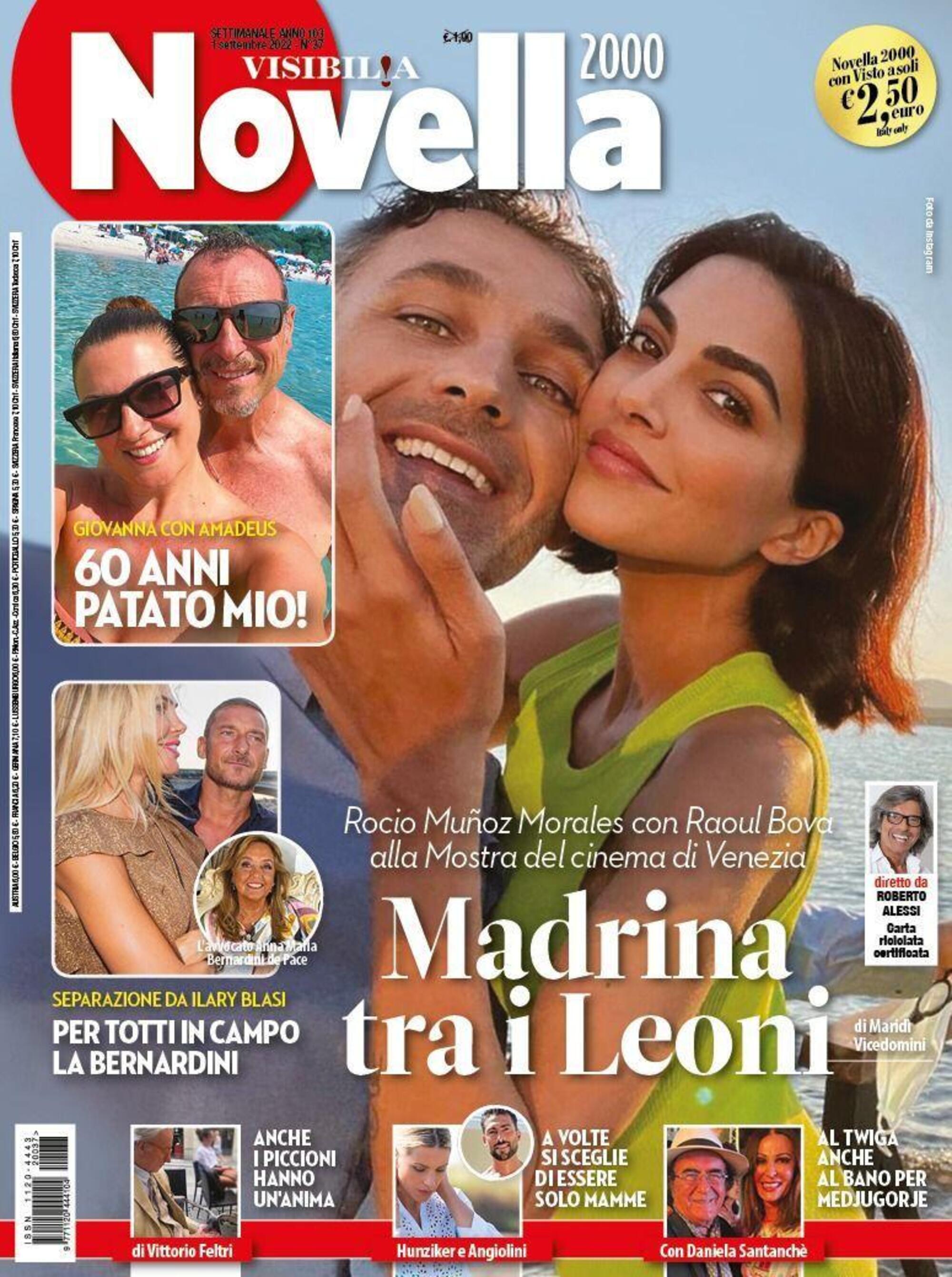 La copertina con l&#039;esclusiva di Novella 2000