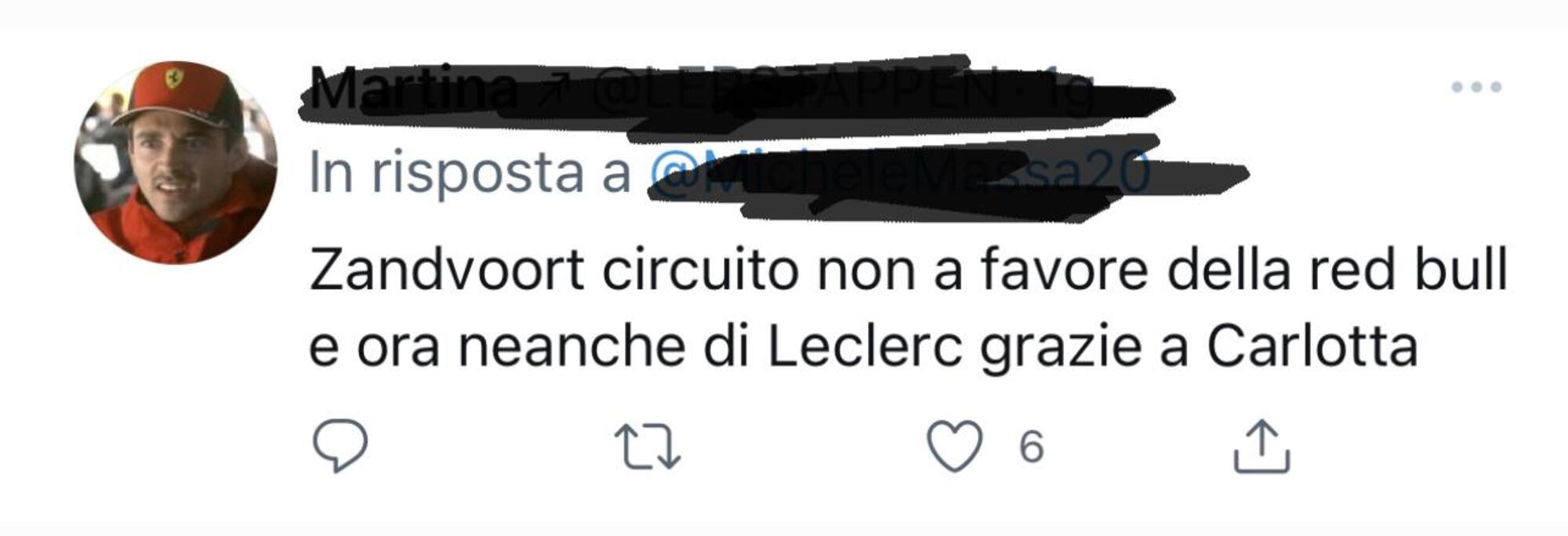 Alcuni dei messaggi social contro la fidanzata di Leclerc