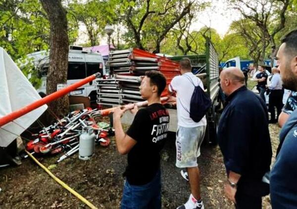 Tifosi olandesi sorpresi a costruire una tribuna abusiva per vedere il Gp di F1 a Monza. Ecco com&#039;&egrave; andata