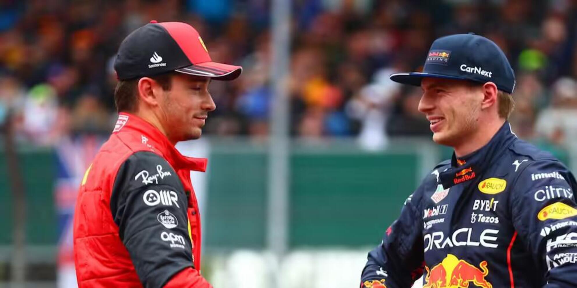 Max Verstappen e Charles Leclerc