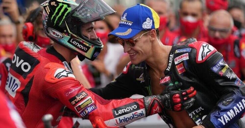 Non vinci sei gare perch&eacute; ti fanno passare: Pecco Bagnaia fa la voce grossa e avverte Fabio Quartararo