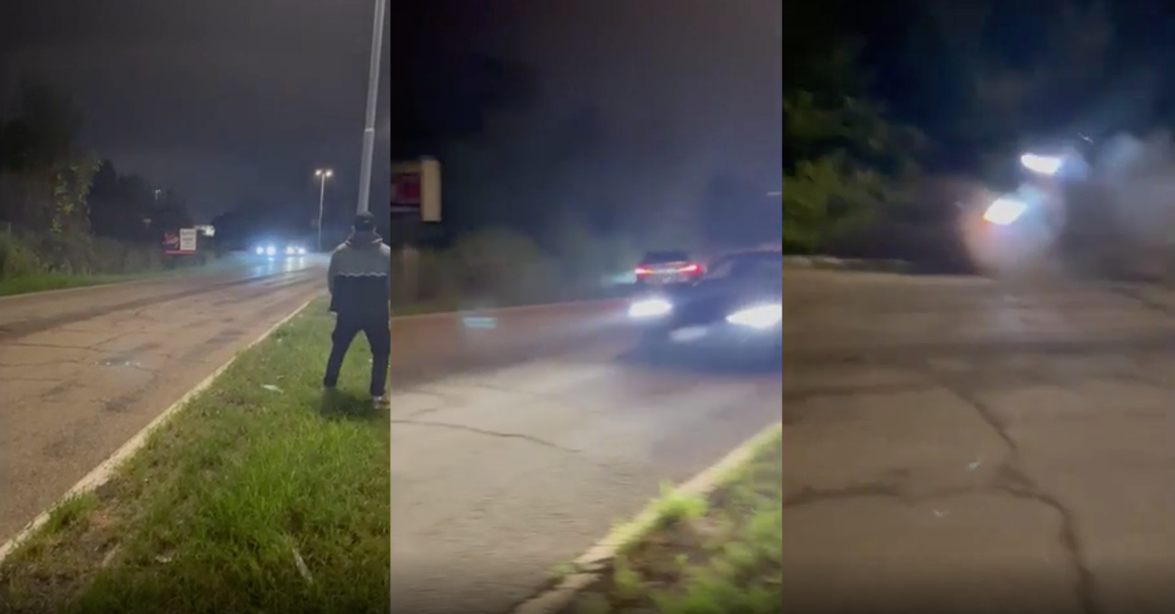 La gara clandestina finisce male: Bmw nel fosso e panico tra gli spettatori [VIDEO]