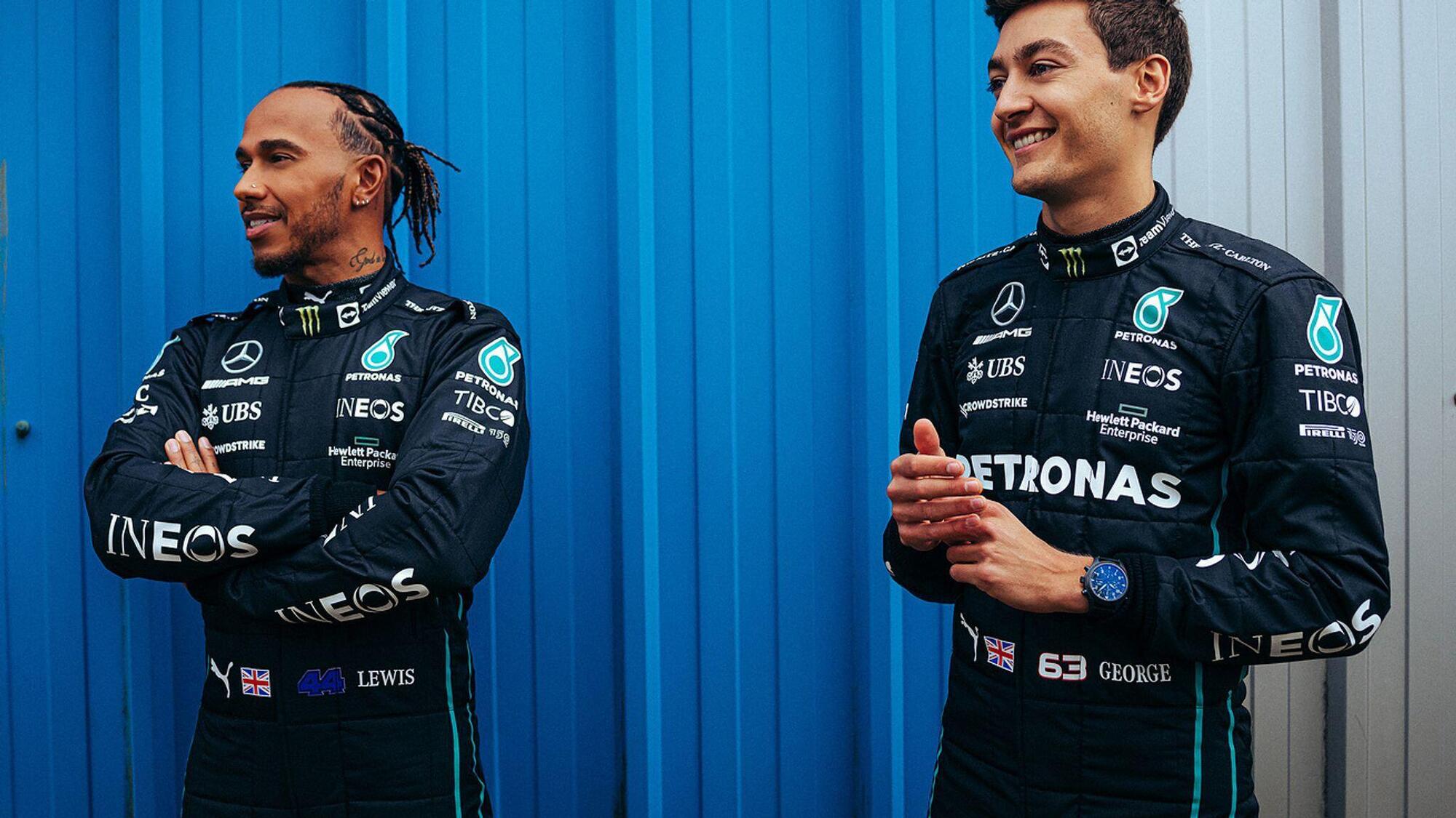 George Russell e Lewis Hamilton