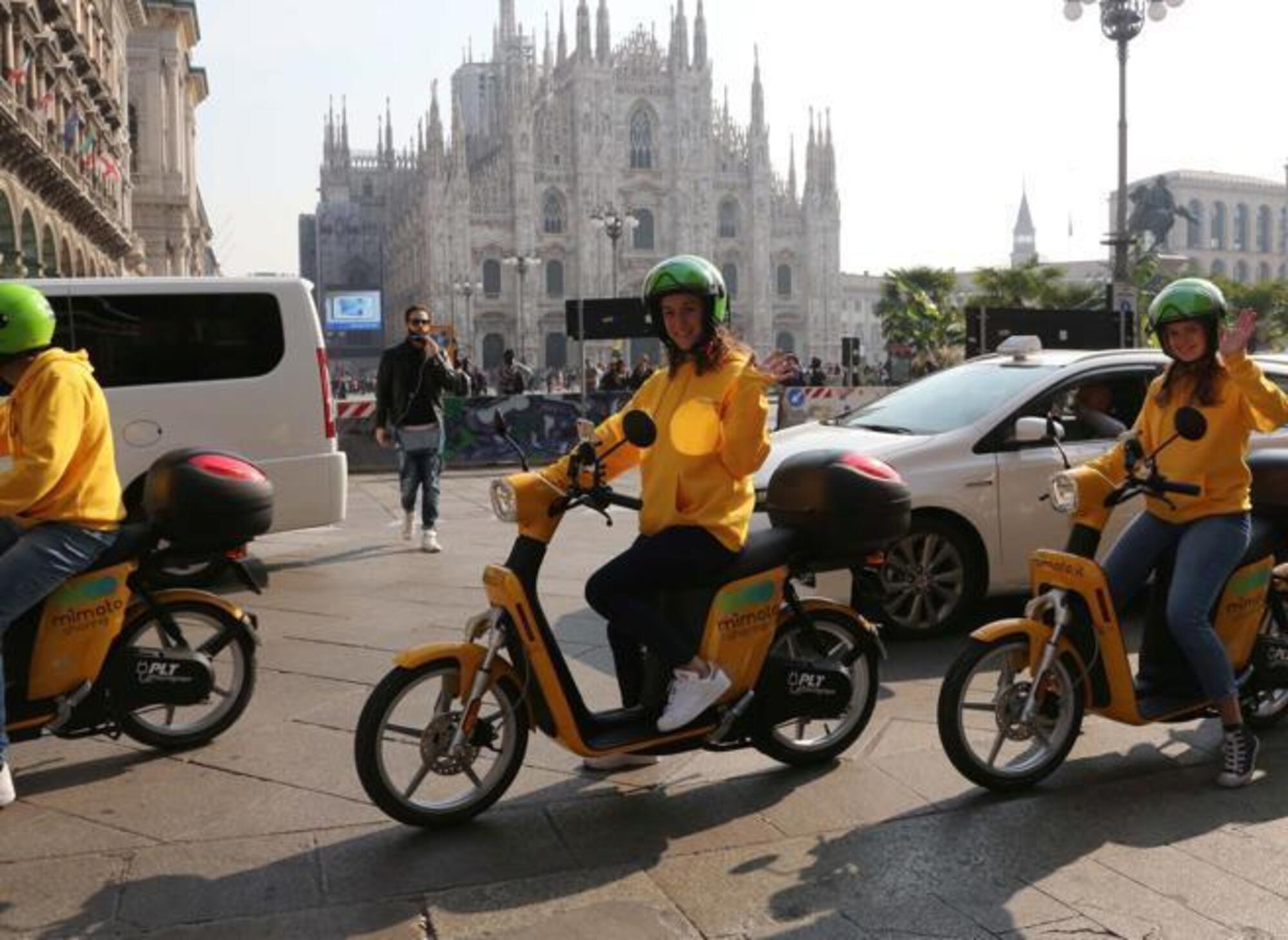 I mini scooter elettrici in sharing a Milano