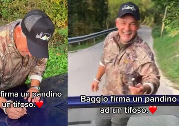 [VIDEO] Roberto Baggio firma una Panda e scherza: &ldquo;Un&rsquo;altra auto rovinata&rdquo;