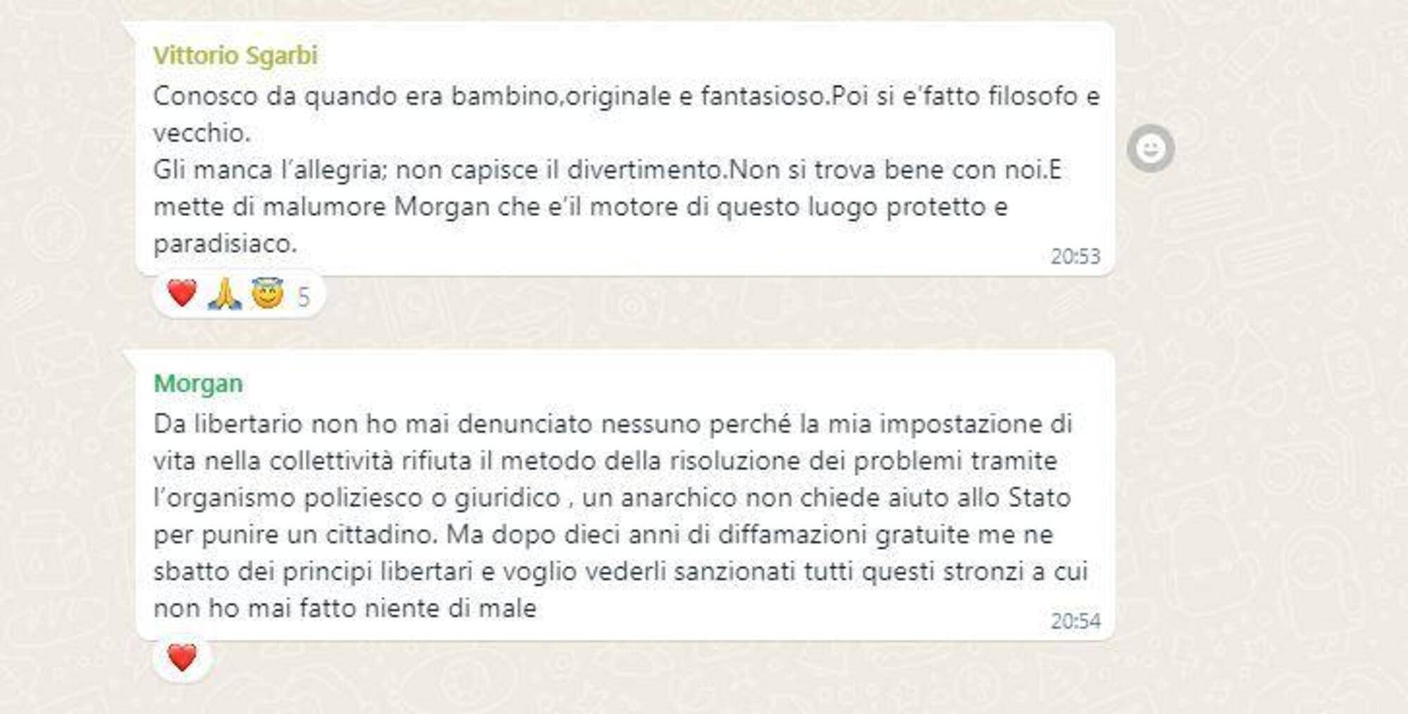 L&#039;incursione di Ottavio Cappellani nella chat Rinascimento e Dissoluzione di Sgarbi e Morgan