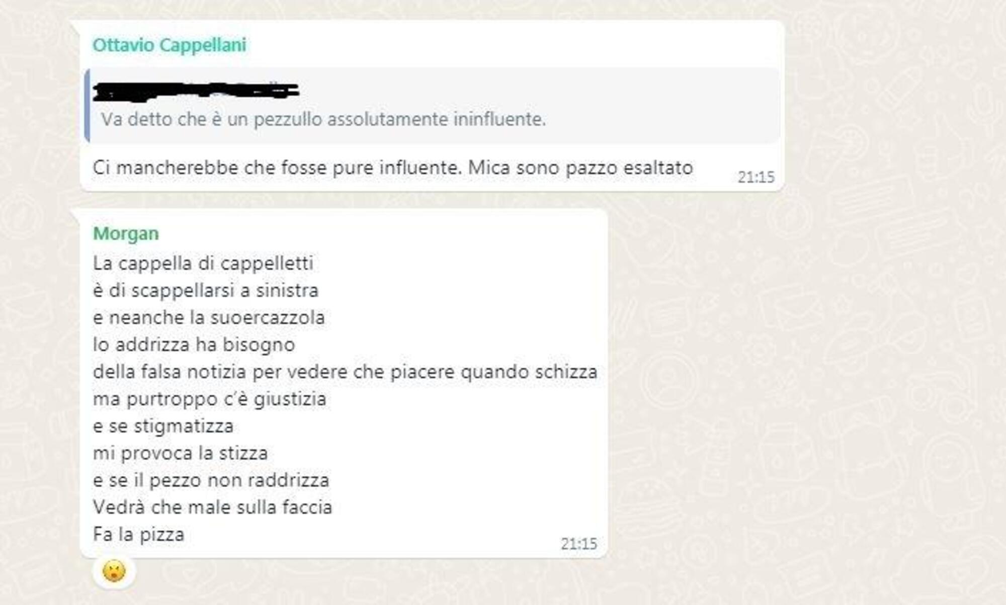 L&#039;incursione di Ottavio Cappellani nella chat Rinascimento e Dissoluzione di Sgarbi e Morgan