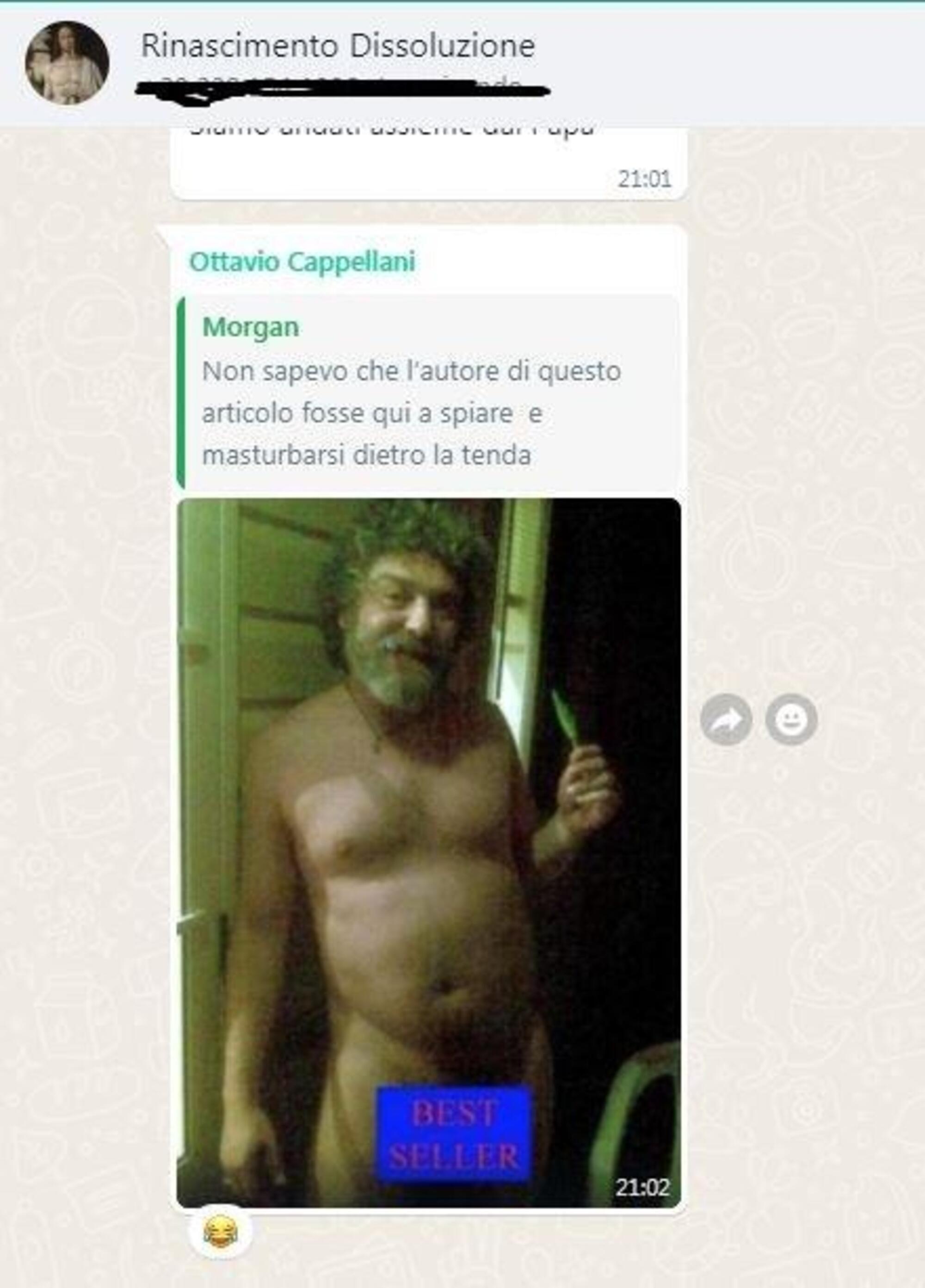 L&#039;incursione di Ottavio Cappellani nella chat Rinascimento e Dissoluzione di Sgarbi e Morgan