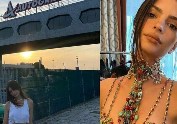 Cosa ci faceva Emily Ratajkowski all&#039;Autogrill? La foto fa il giro del mondo